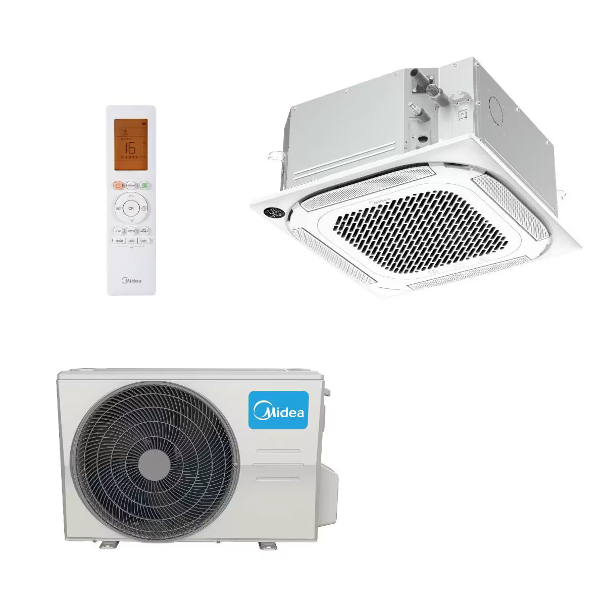 Midea 4-Wege Deckenkassetten Set MCD2-24HRFNX 7kW